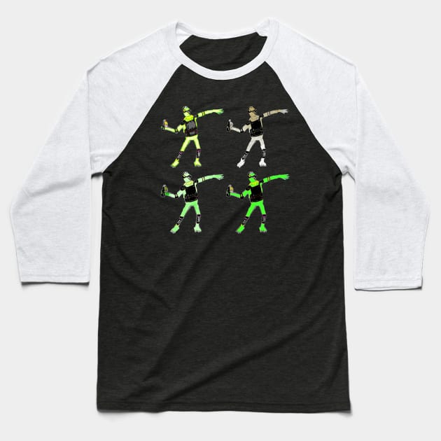 Banksy kermit Collage Baseball T-Shirt by Nice wears